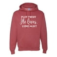 thumbnail image 1 of Wild Bobby Plot Twist He Lives Luke 24:23 Inspirational/Christian Unisex Graphic Hoodie Sweatshirt, Vintage Heather Red, XX-Large, 1 of 5