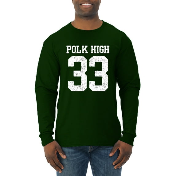 Wild Bobby, Polk High Bundy 33 Married with Children Fan, Pop Culture, Men Long Sleeve Shirt, Forest Green, XX-Large