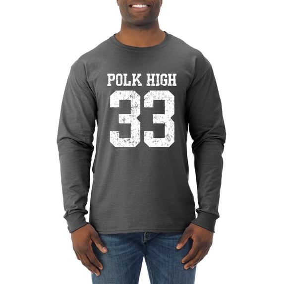 Wild Bobby, Polk High Bundy 33 Married with Children Fan, Pop Culture, Men Long Sleeve Shirt, Heather Black, 3X-Large