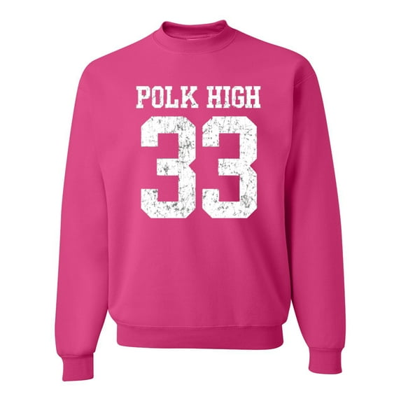 Wild Bobby, Polk High Bundy 33 Married with Children Fan, Pop Culture, Unisex Crewneck Graphic Sweatshirt, Fuschia, X-Large