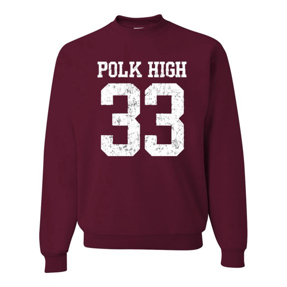Wild Bobby, Polk High Bundy 33 Married with Children Fan, Pop Culture, Unisex Crewneck Graphic Sweatshirt, Maroon, Medium