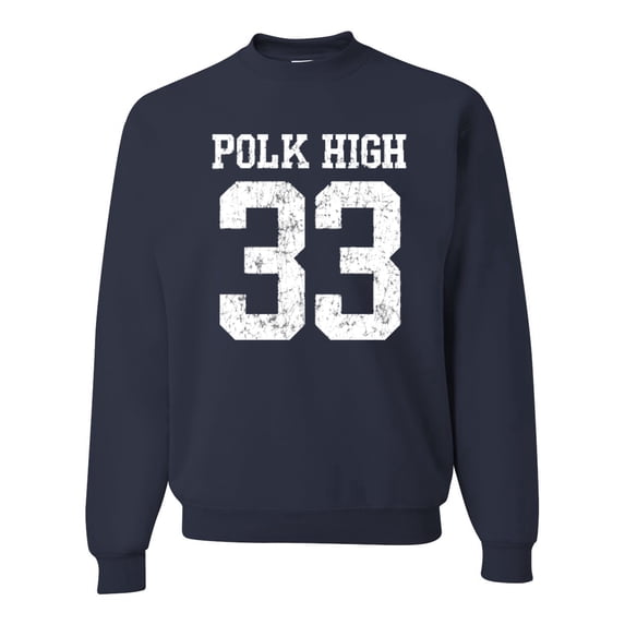 Wild Bobby, Polk High Bundy 33 Married with Children Fan, Pop Culture, Unisex Crewneck Graphic Sweatshirt, Navy, XX-Large