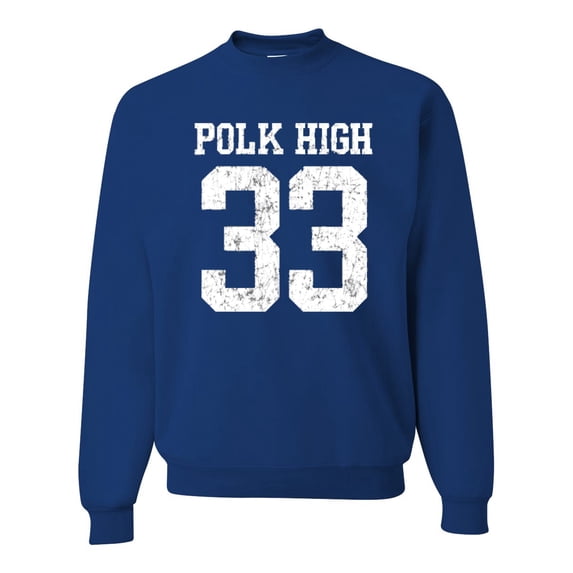 Wild Bobby, Polk High Bundy 33 Married with Children Fan, Pop Culture, Unisex Crewneck Graphic Sweatshirt, Royal, Small