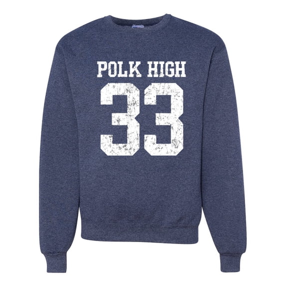 Wild Bobby, Polk High Bundy 33 Married with Children Fan, Pop Culture, Unisex Crewneck Graphic Sweatshirt, Vintage Heather Navy, Medium