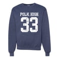 thumbnail image 1 of Wild Bobby, Polk High Bundy 33 Married with Children Fan, Pop Culture, Unisex Crewneck Graphic Sweatshirt, Vintage Heather Navy, XX-Large, 1 of 4