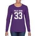 thumbnail image 1 of Wild Bobby, Polk High Bundy 33 Married with Children Fan, Pop Culture, Women Graphic Long Sleeve Tee, Purple, Medium, 1 of 4