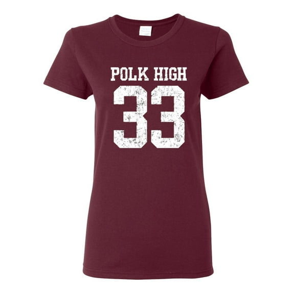 Wild Bobby, Polk High Bundy 33 Married with Children Fan, Pop Culture, Women Graphic Tee, Maroon, Medium
