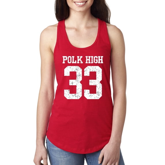 Wild Bobby, Polk High Bundy 33 Married with Children Fan, Pop Culture, Women Racerback Tank Top, Red, Small