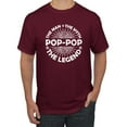 thumbnail image 1 of Wild Bobby, Pop-Pop Man Myth Legend Funny Dad Uncle Papa Granpa Dad Gift, Father's Day, Men Graphic Tee, Maroon, 5X-Large, 1 of 4