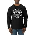 thumbnail image 1 of Wild Bobby, Pop-Pop Man Myth Legend Funny Dad Uncle Papa Granpa Dad Gift, Father's Day, Men Long Sleeve Shirt, Black, Small, 1 of 4