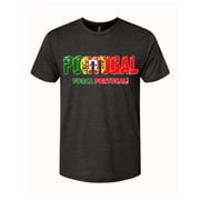 Wild Bobby Portugal Flag Pride Graphic Forca Portugal | Unisex Novelty T-Shirt | Soccer Football Fan Gift for Men Women Unisex Men Premium Tri Blend Tee