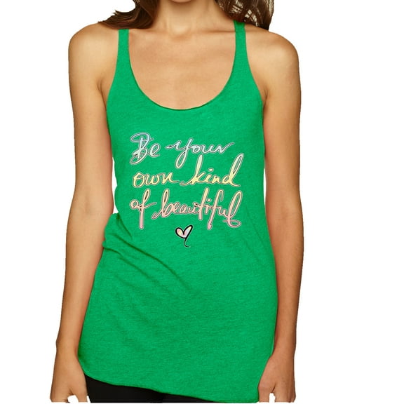Wild Bobby, Positivity saying Pop Culture Tri-Blend Racerback Tank Top, Envy, Small