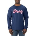 thumbnail image 1 of Wild Bobby, Pray Bubble Letters Inspirational/Christian Men Long Sleeve Shirt, Navy, X-Large, 1 of 6