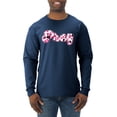 thumbnail image 1 of Wild Bobby, Pray Bubble Letters Inspirational/Christian Men Long Sleeve Shirt, Vintage Heather Navy, X-Large, 1 of 6
