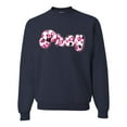 thumbnail image 1 of Wild Bobby, Pray Bubble Letters Inspirational/Christian Unisex Crewneck Graphic Sweatshirt, Navy, Large, 1 of 6