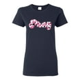 thumbnail image 1 of Wild Bobby Pray Bubble Letters Inspirational/Christian Women Graphic Tee, Navy, Large, 1 of 6