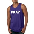 thumbnail image 1 of Wild Bobby Pray. Inspirational/Christian Men Graphic Tank Top, Purple, 3X-Large, 1 of 5