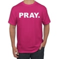 thumbnail image 1 of Wild Bobby Pray. Inspirational/Christian Men Graphic Tee, Fuschia, X-Large, 1 of 5