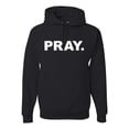 thumbnail image 1 of Wild Bobby Pray. Inspirational/Christian Unisex Graphic Hoodie Sweatshirt, Black, Small, 1 of 5