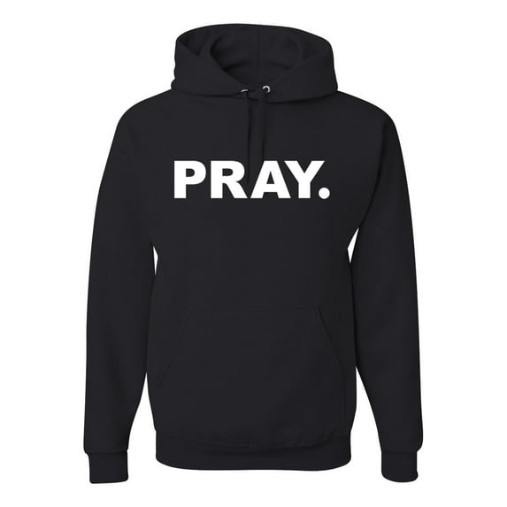 Wild Bobby Pray. Inspirational/Christian Unisex Graphic Hoodie Sweatshirt, Black, Small