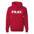 thumbnail image 1 of Wild Bobby Pray. Inspirational/Christian Unisex Graphic Hoodie Sweatshirt, Red, Small, 1 of 5