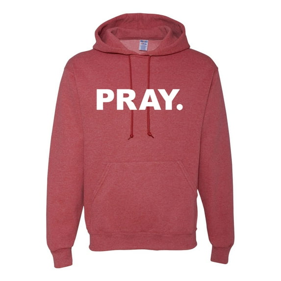 Wild Bobby Pray. Inspirational/Christian Unisex Graphic Hoodie Sweatshirt, Vintage Heather Red, Medium