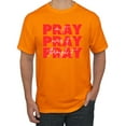 thumbnail image 1 of Wild Bobby Pray On It Pray Over It Pray Through It Inspirational/Christian Men Graphic Tee, Orange, X-Large, 1 of 6