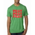 thumbnail image 1 of Wild Bobby, Pray On It Pray Over It Pray Through It Inspirational/Christian Men Premium Tri Blend Tee, Envy, Large, 1 of 6