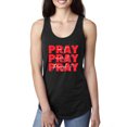 thumbnail image 1 of Wild Bobby, Pray On It Pray Over It Pray Through It Inspirational/Christian Women Racerback Tank Top, Black, Small, 1 of 6