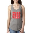 thumbnail image 1 of Wild Bobby, Pray On It Pray Over It Pray Through It Inspirational/Christian Women Racerback Tank Top, Heather Grey, Small, 1 of 6