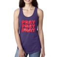 thumbnail image 1 of Wild Bobby, Pray On It Pray Over It Pray Through It Inspirational/Christian Women Racerback Tank Top, Purple Rush, X-Large, 1 of 6