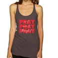 thumbnail image 1 of Wild Bobby Pray On It Pray Over It Pray Through It Inspirational/Christian Women Tri-Blend Racerback Tank Top, Brown, Large, 1 of 6