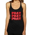 thumbnail image 1 of Wild Bobby Pray On It Pray Over It Pray Through It Inspirational/Christian Women Tri-Blend Racerback Tank Top, Vintage Black, Small, 1 of 6