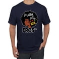 thumbnail image 1 of Wild Bobby, Pretty Girls Rock Fros Too Black History Month, Men Graphic Tees, Navy, 5XL, 1 of 3