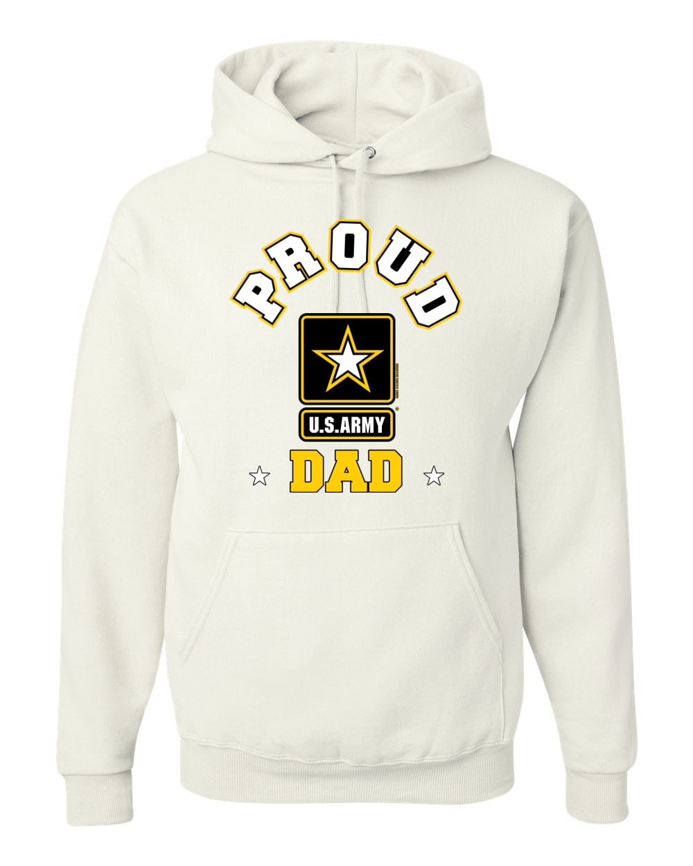 Wild Bobby Proud US ARMY Dad Americana American Pride Unisex Graphic Hoodie Sweatshirt White Large Walmart Business Supplies