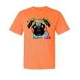 thumbnail image 1 of Wild Bobby,Pugs and Kisses Cute Dog Neon Rainbow Pug Dog Lover Garment-Dyed Washed Look Short Sleeve Tees, Neon Orange, Medium, 1 of 3