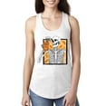 thumbnail image 1 of Wild Bobby Pumpkin Spice Latte Skeleton Orange Black and White Halloween Women Racerback Tank Top, White, Medium, 1 of 6