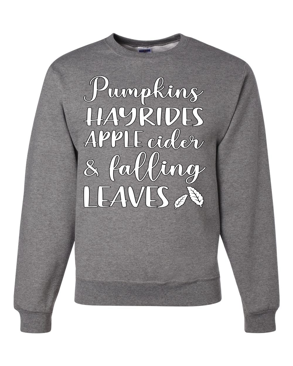 HAYRIDES & HOT CIDER CORDED SWEATSHIRT