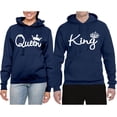 thumbnail image 1 of Wild Bobby, Queen King Matching Cute Gift Idea Anniversary Wedding | Matching Couples Set Hoodie Couples Sweatshirt, Mens 3XL-Womens L,, 1 of 4
