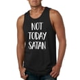 thumbnail image 1 of Wild Bobby, Quote Not Today Satan Funny Witty, Inspirational/Christian, Men Graphic Tank Top, Black, Small, 1 of 3