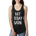thumbnail image 1 of Wild Bobby, Quote Not Today Satan Funny Witty, Inspirational/Christian, Women Racerback Tank Top, Black, Small, 1 of 3
