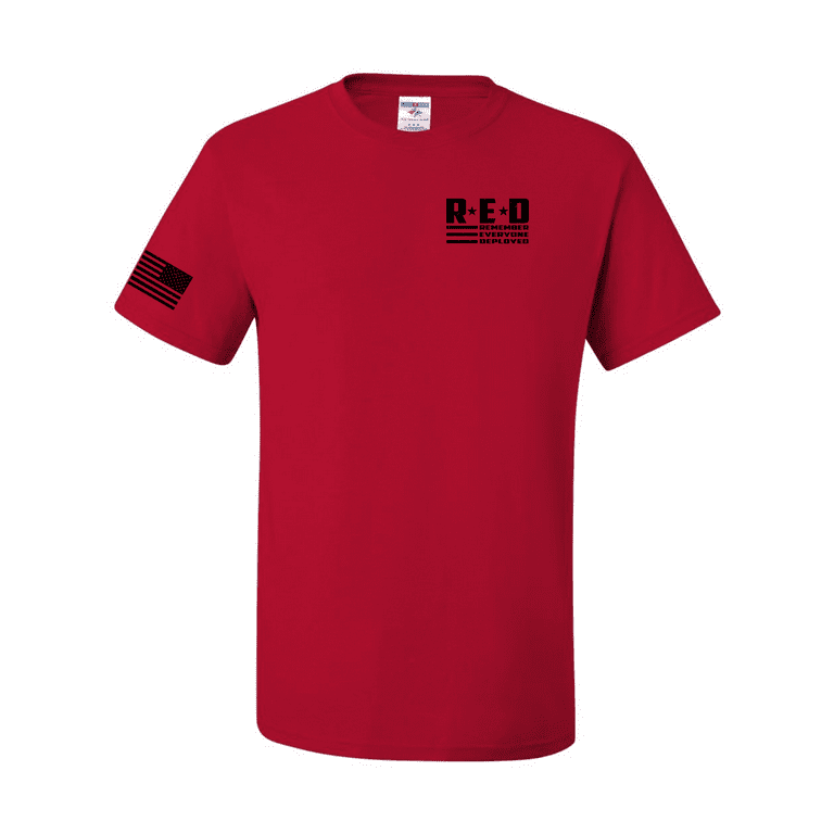 Red Friday Military T-Shirt Remember Everyone Deployed Tee Red Friday Military T-Shirt Remember Everyone Deployed Tee
