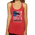 thumbnail image 1 of Wild Bobby RED Remember Everyone Deployed Until They Come Home USA Military Women Tri-Blend Racerback Tank Top, 1 of 6