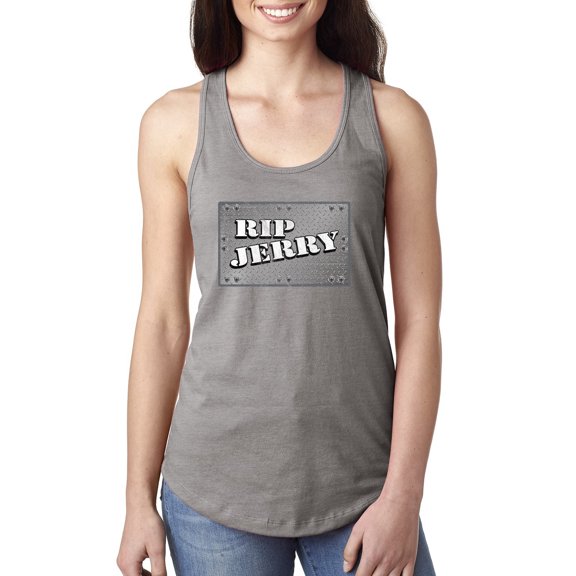 Wild Bobby RIP Jerry Springer 90's TV Talk Show Host Famous People Ladies Racerback Tank Top, Heather Grey, Large