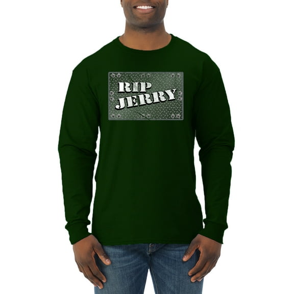 Wild Bobby RIP Jerry Springer 90's TV Talk Show Host Famous People Mens Long Sleeve Shirt, Forest Green, Small