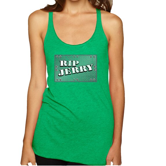 Wild Bobby RIP Jerry Springer 90's TV Talk Show Host Famous People Tri-Blend Racerback Tank Top, Envy, Small