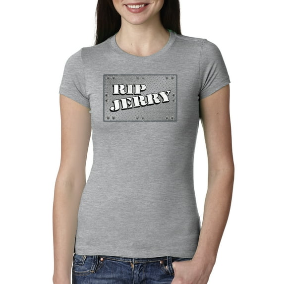 Wild Bobby RIP Jerry Springer 90's TV Talk Show Host Famous People Womens Slim Fit Junior Tee, Heather Grey, Medium