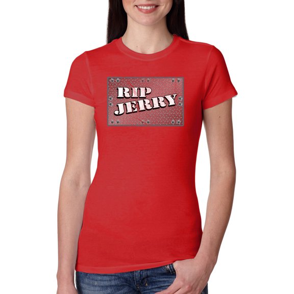 Wild Bobby RIP Jerry Springer 90's TV Talk Show Host Famous People Womens Slim Fit Junior Tee, Red, Medium