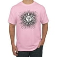 thumbnail image 1 of Wild Bobby Radiating Sun Puff Print Fashion Men's Tee, Light Pink, Large, 1 of 6