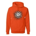thumbnail image 1 of Wild Bobby Radiating Sun Puff Print Fashion Unisex Hoodie Sweatshirt, Orange, 3X-Large, 1 of 6